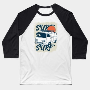 Vintage Surfer Van Design For Surfers And Adventurers Baseball T-Shirt